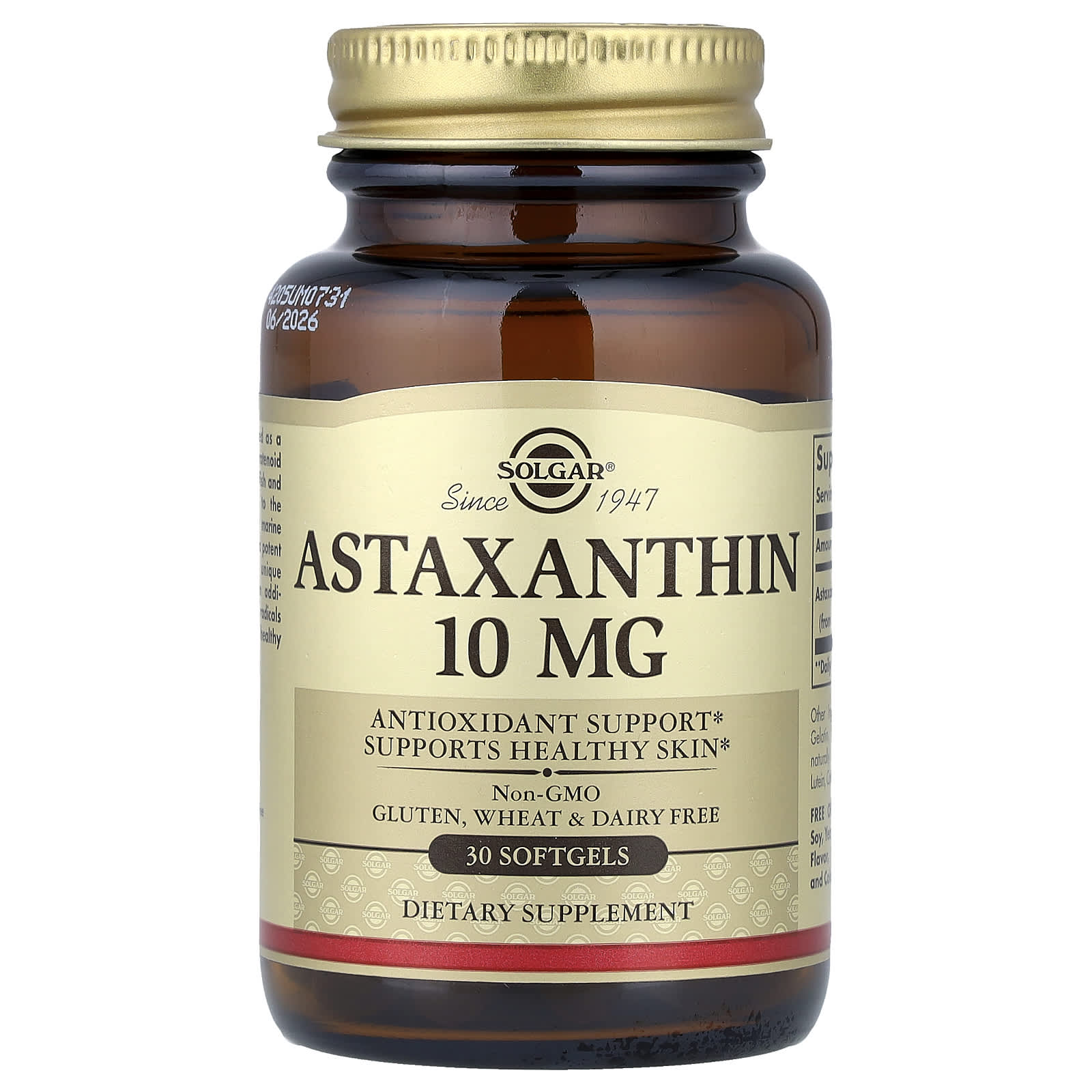 Solgar, Astaxanthin, 10 mg, 30 Softgels - Image 1