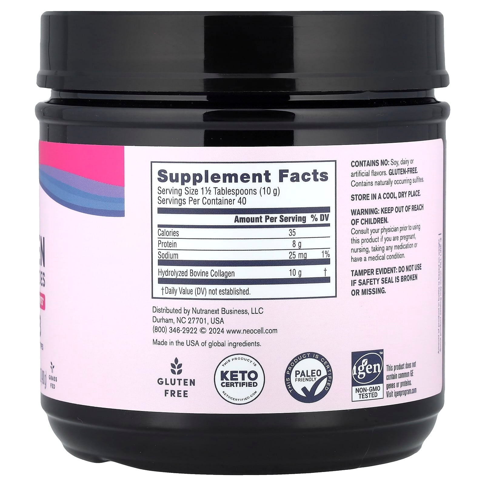 NeoCell, Super Collagen Peptides, Unflavored, 14.1 oz (400 g) - Image 2