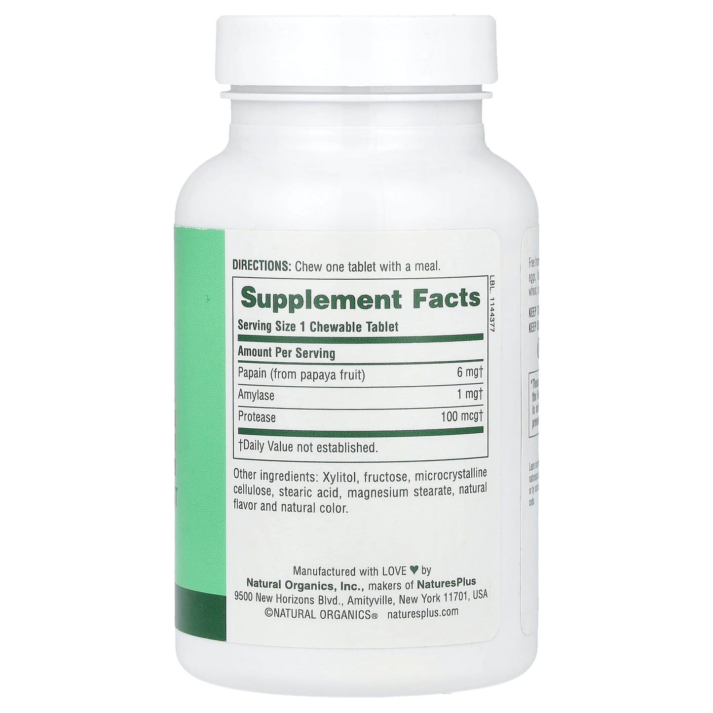 NaturesPlus, Chewable Papaya Enzyme , 360 Tablets - Image 2