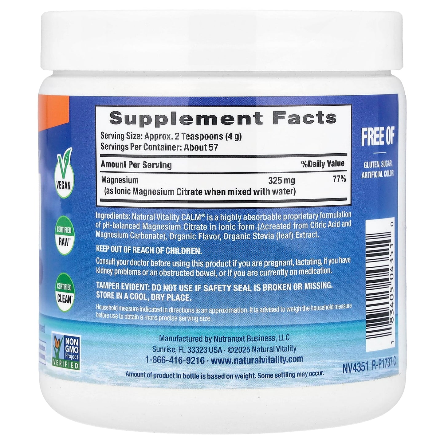 Natural Vitality, CALM®, Relaxing Drink Mix, Orange, 8 oz (227 g) - Image 2