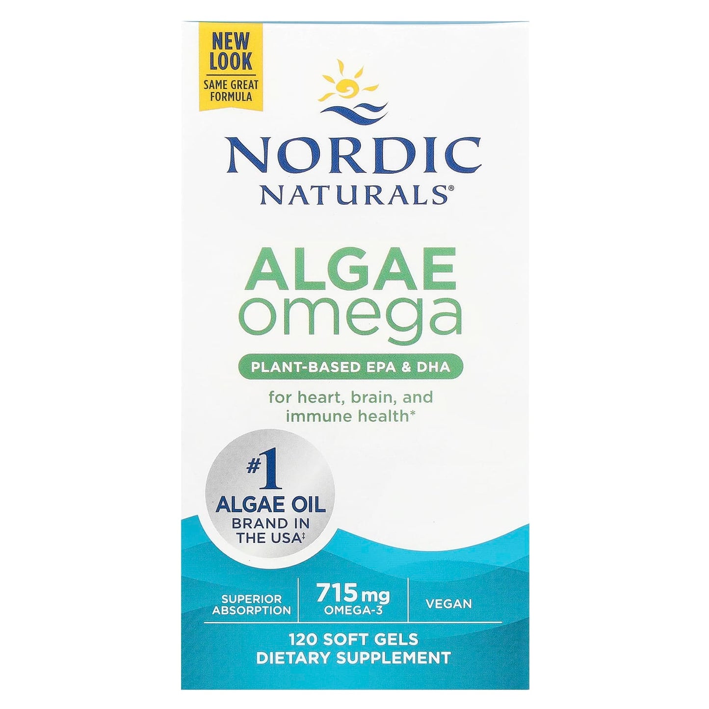 Nordic Naturals, Algae Omega, 120 Soft Gels (357.5 mg per Softgel) - Image 1