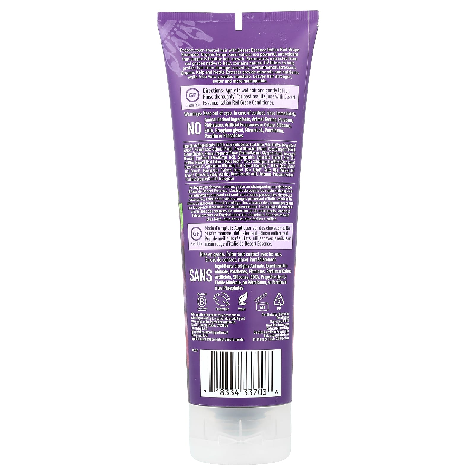 Desert Essence Italian Red Grape Shampoo | Color Protect & Moisturize - Image 2