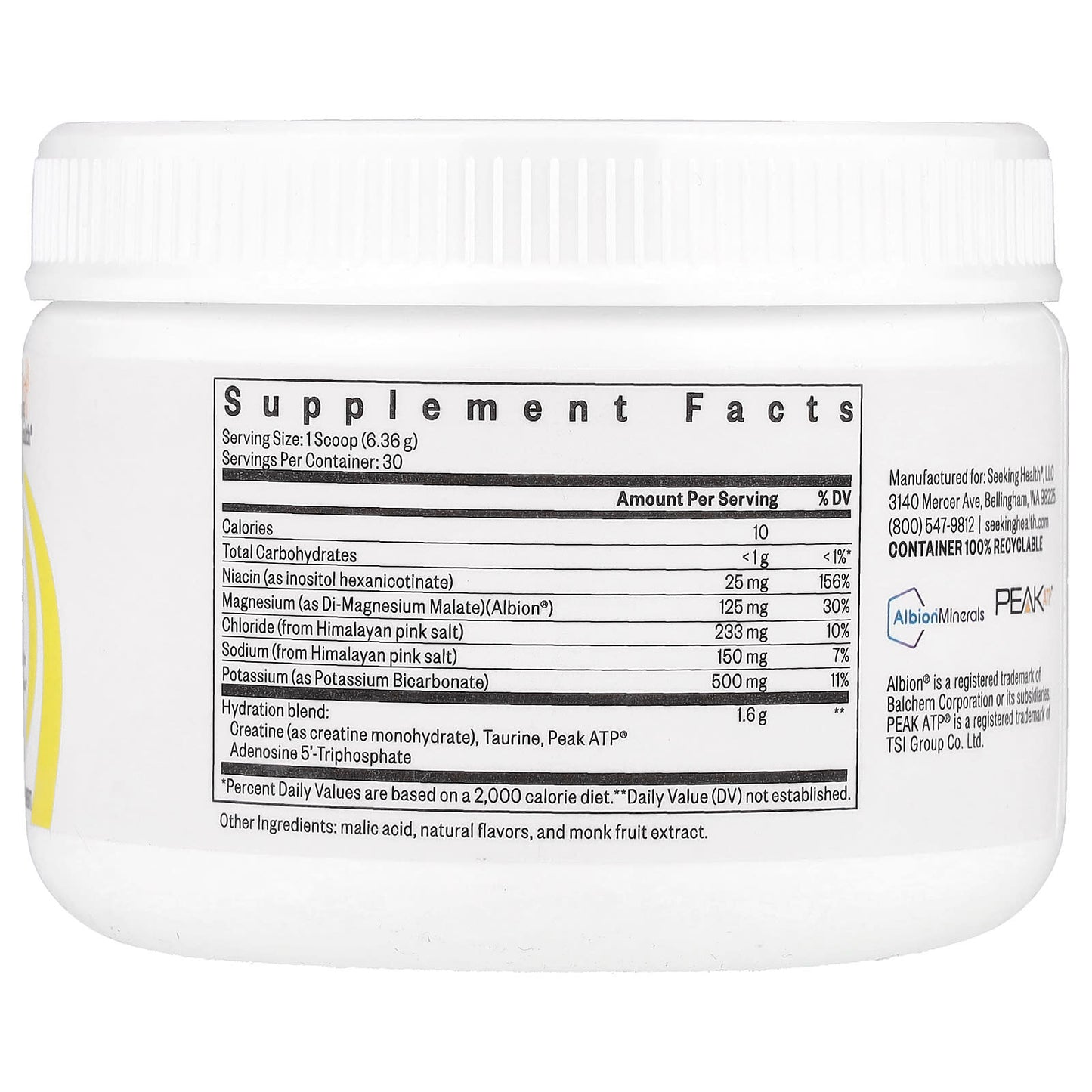 Seeking Health, Optimal Electrolyte, Lemonade, 6.73 oz (190.8 g) - Image 2
