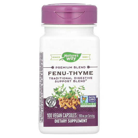 Nature's Way, Fenu-Thyme, 100 Vegan Capsules - Image 1
