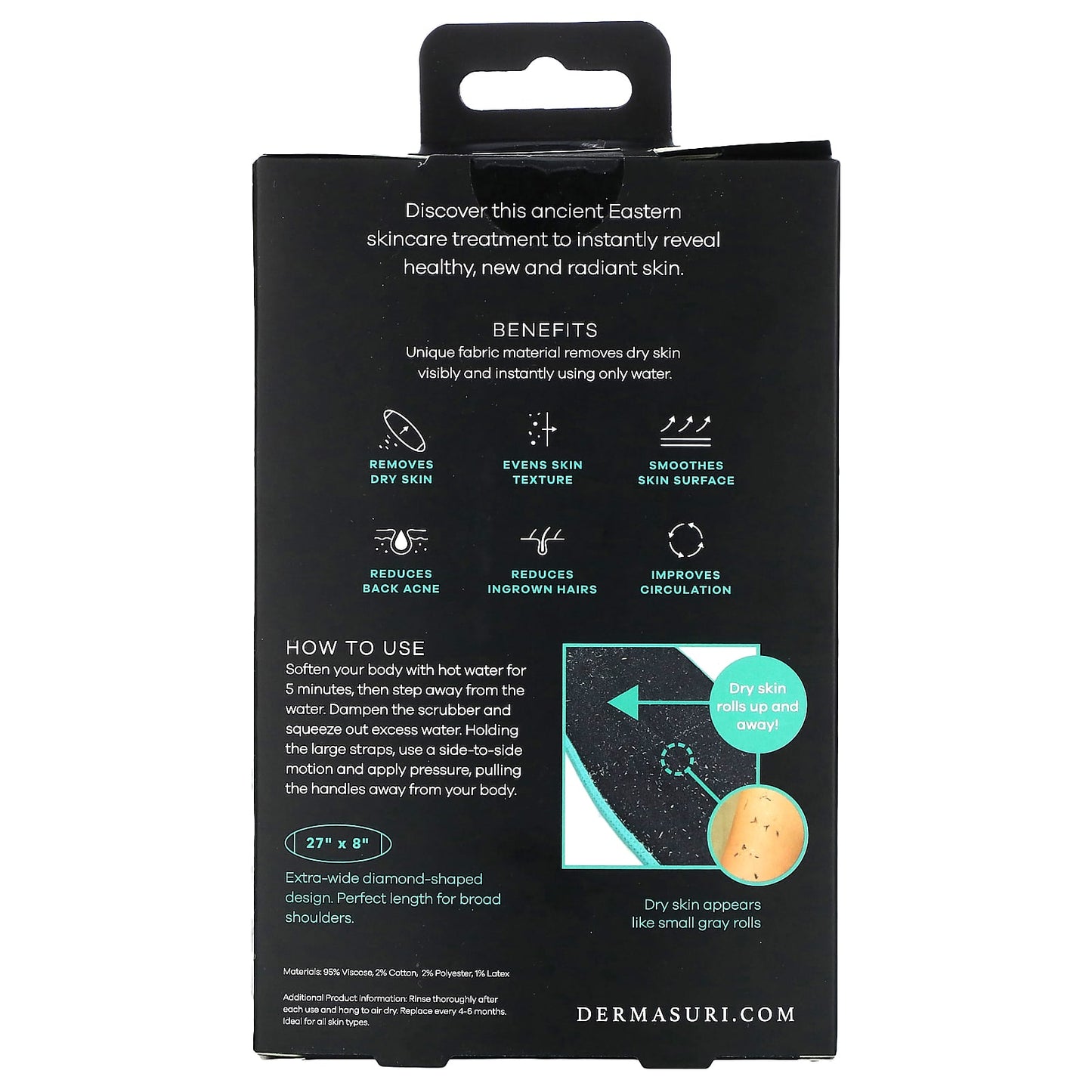 Dermasuri Deep Exfoliating Back Scrubber, Instant Skin Renewal - Image 2