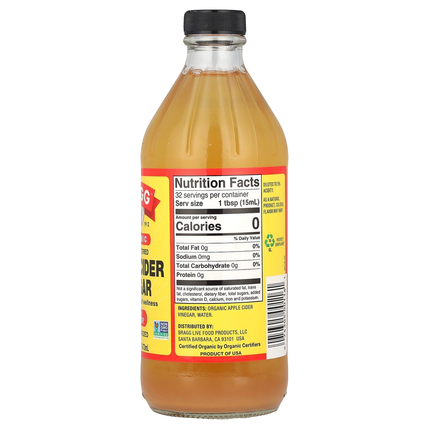 Bragg Organic Apple Cider Vinegar with The Mother, 16 fl oz - Natural Health - Image 2