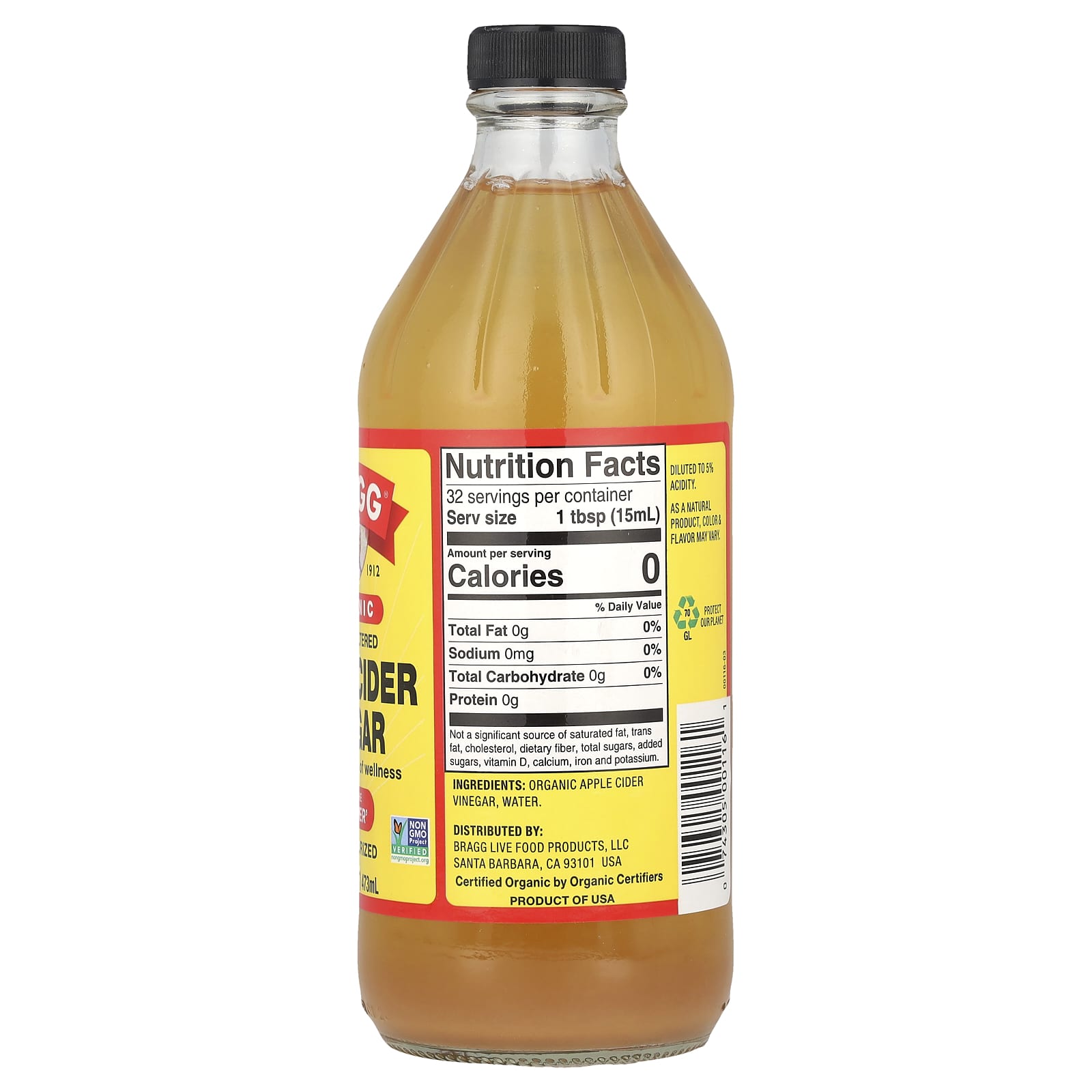 Bragg Organic Apple Cider Vinegar with The Mother, 16 fl oz - Natural Health - Image 2