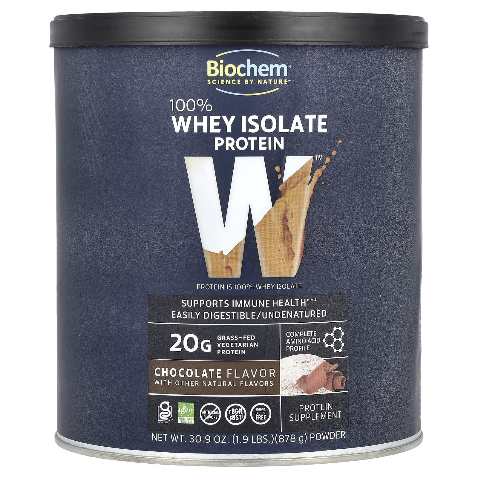 100% Whey Isolate Protein Powder by Biochem - Grass-Fed & Non-GMO - Image 1