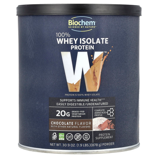 100% Whey Isolate Protein Powder by Biochem - Grass-Fed & Non-GMO - Image 1