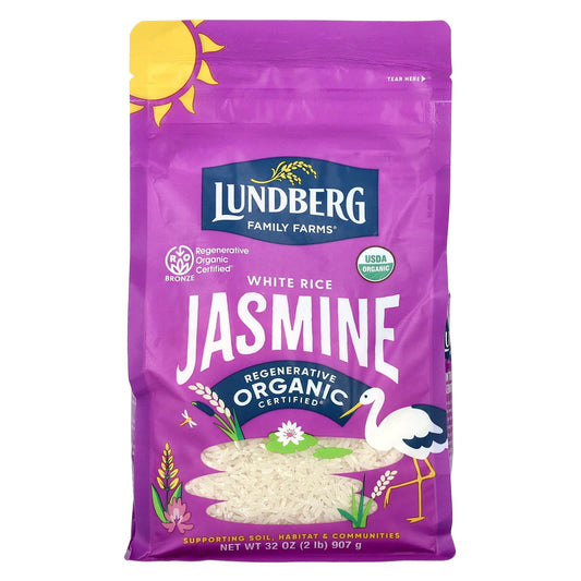 Lundberg, Organic White Rice, Jasmine, 32 oz  (907 g) - Image 1