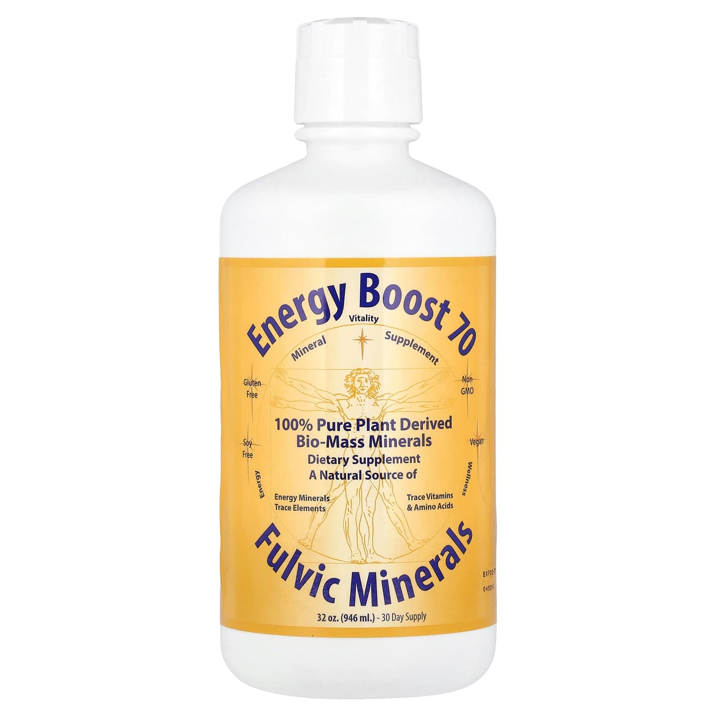 Morningstar Minerals, Energy Boost 70, Fulvic Minerals, 32 oz (946 ml) - Image 1