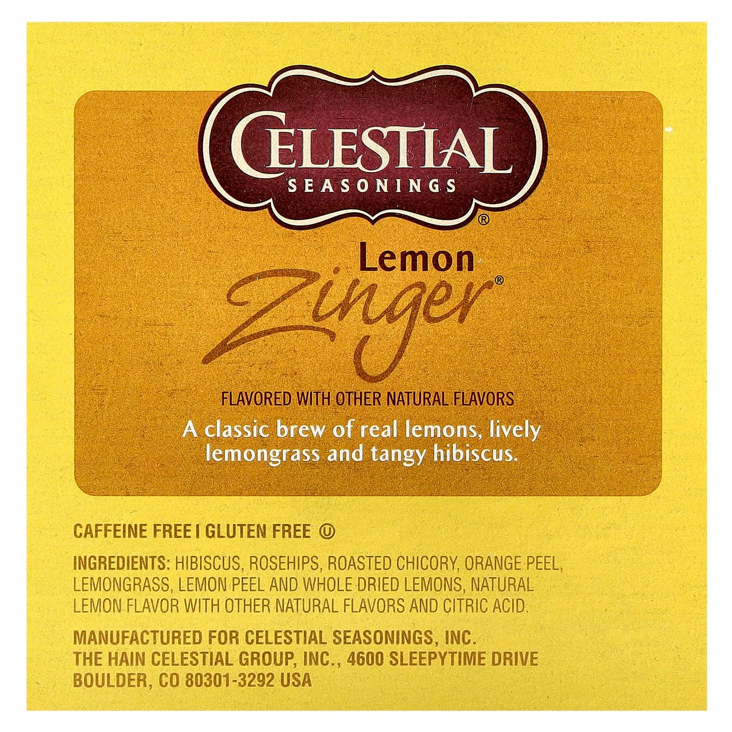 Celestial Seasonings Lemon Zinger Herbal Tea K-Cup Pods, Caffeine Free, 12ct - Image 2