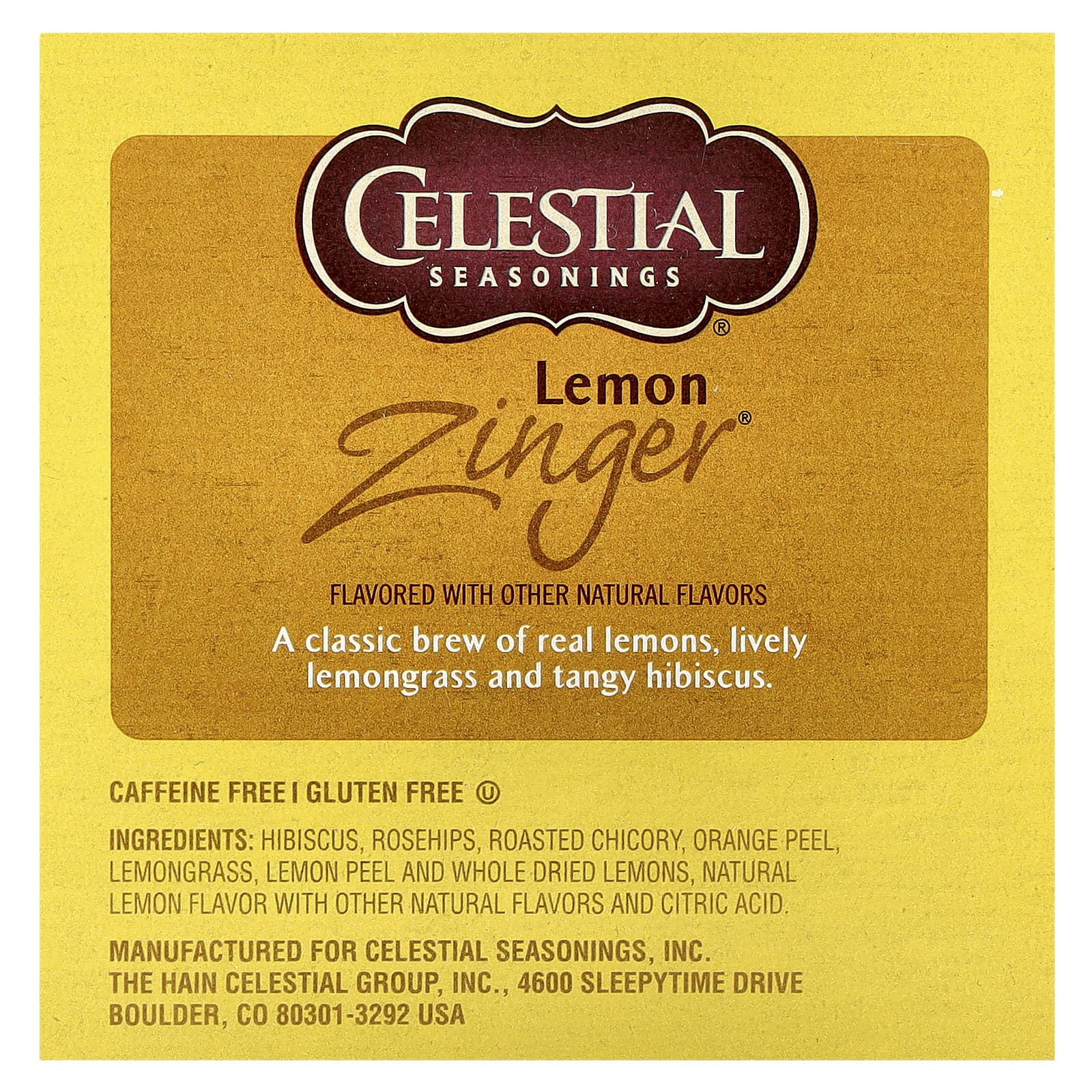 Celestial Seasonings Lemon Zinger Herbal Tea K-Cup Pods, Caffeine Free, 12ct - Image 2