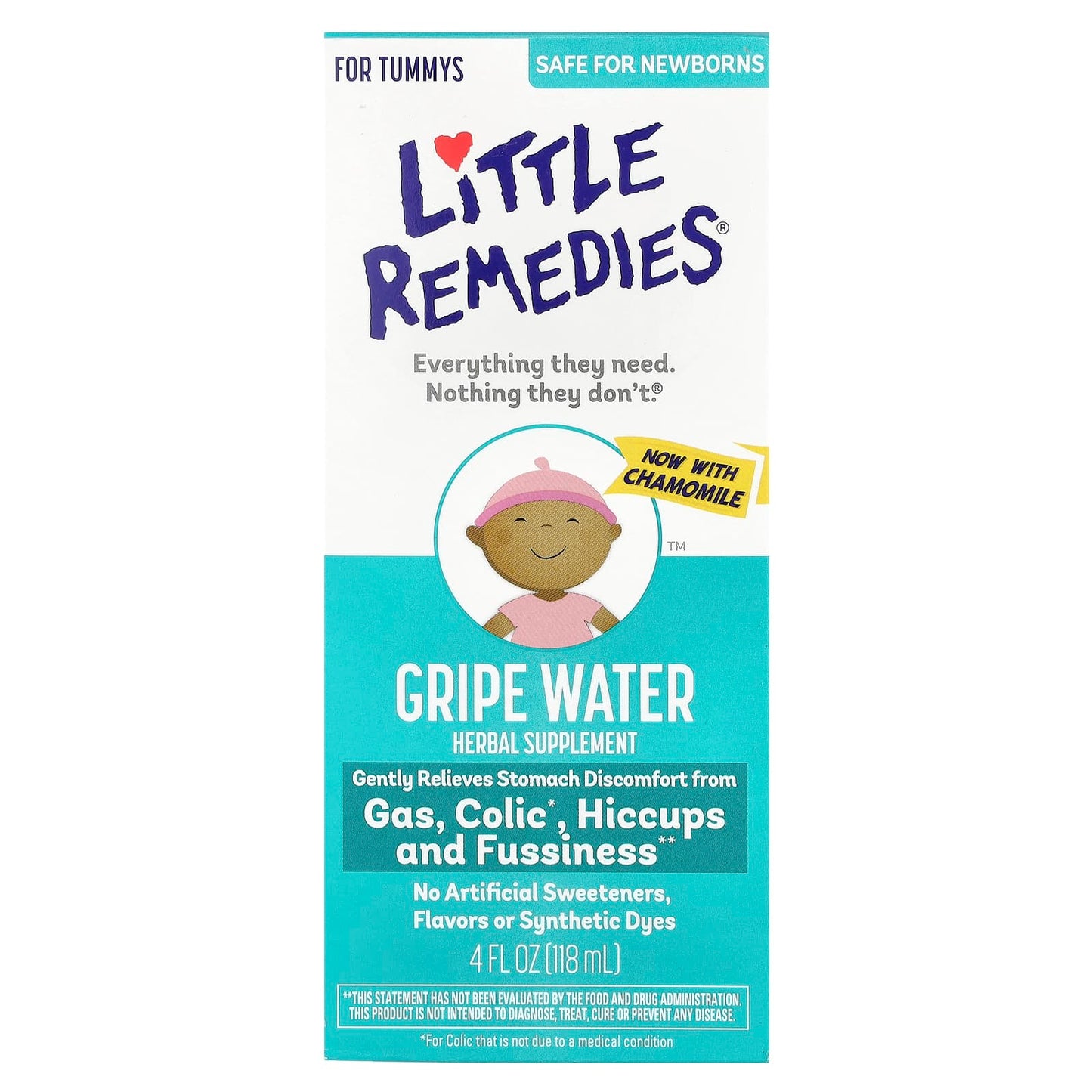 Little Remedies, Gripe Water, For Tummys, 4 fl oz (118 ml) - Image 1