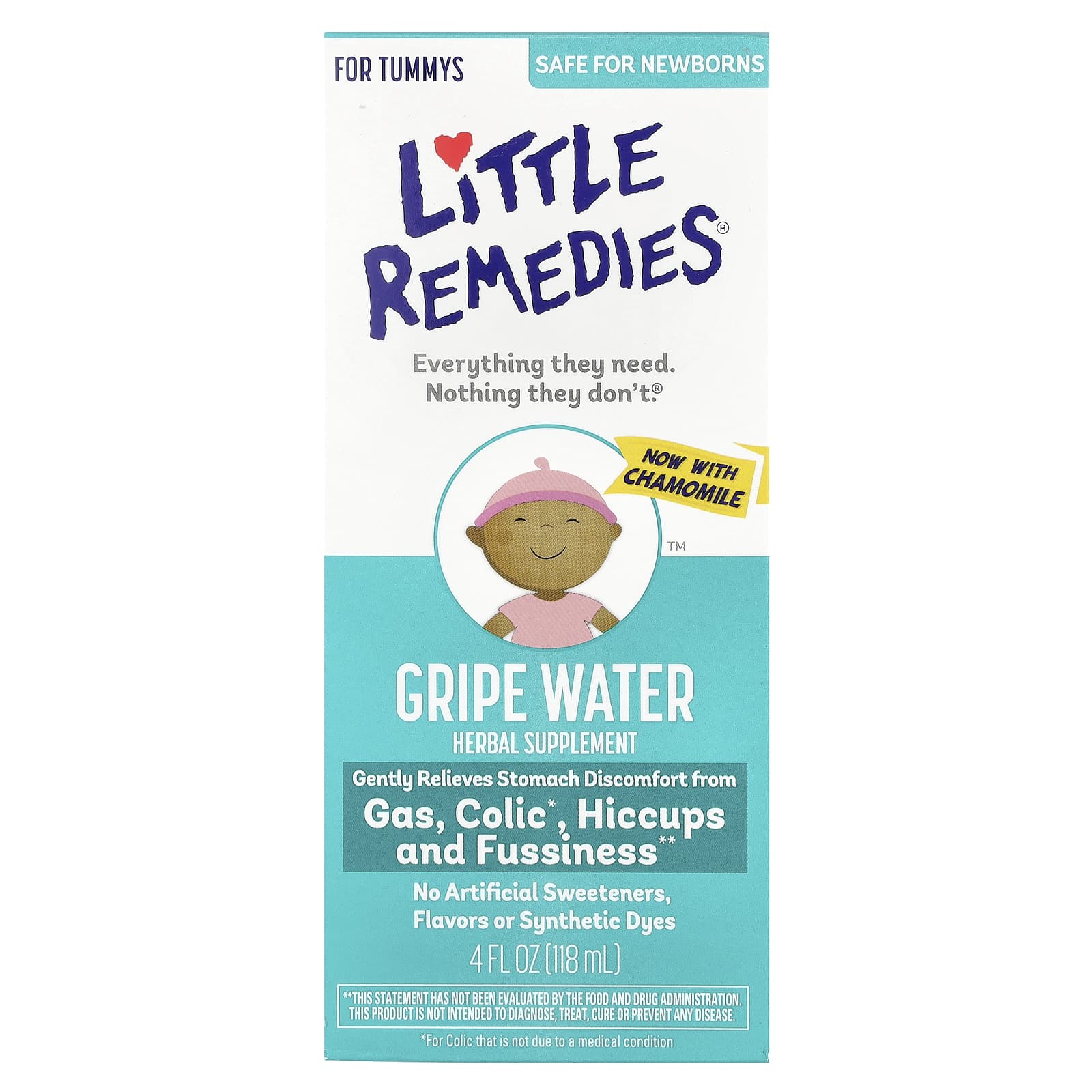Little Remedies, Gripe Water, For Tummys, 4 fl oz (118 ml) - Image 1