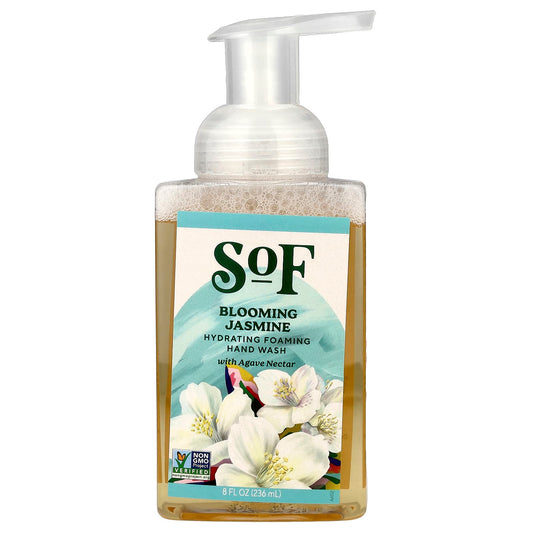 SoF, Hydrating Foaming Hand Wash with Agave Nectar, Blooming Jasmine, 8 fl oz (236 ml) - Image 1