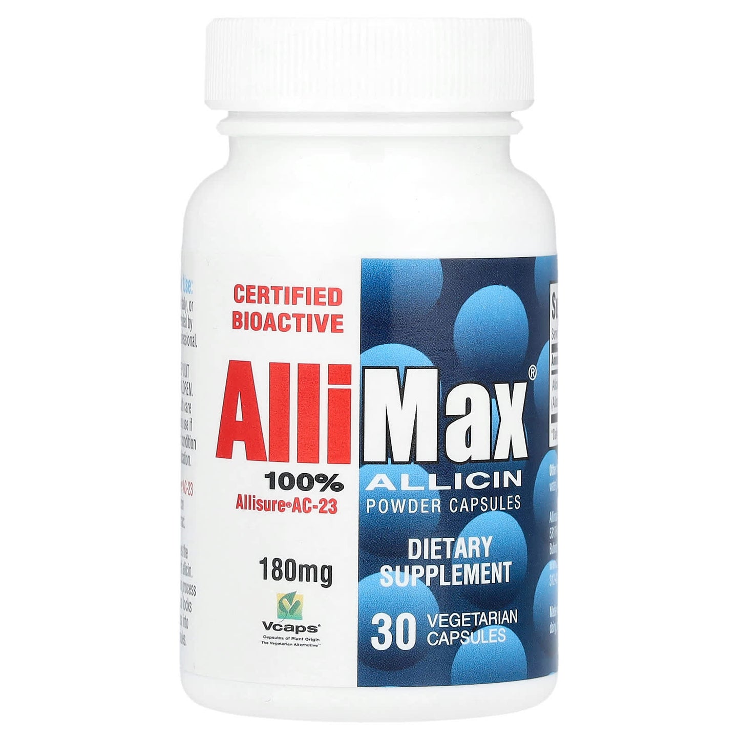 Boost Immune System with Allimax 100% Allicin Powder Capsules, 30 Vegetarian Capsules - Image 1