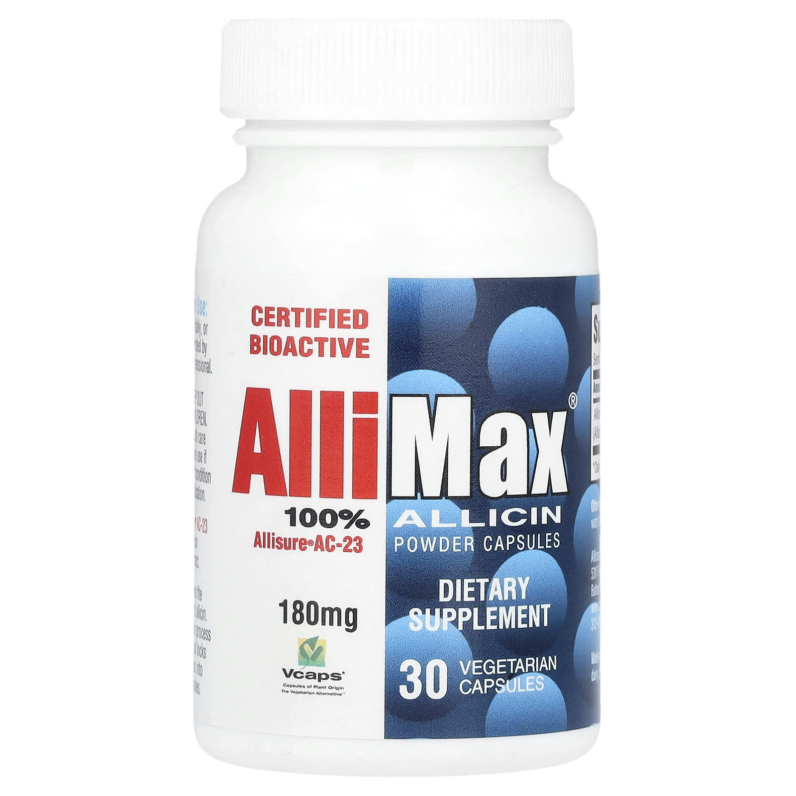 Boost Immune System with Allimax 100% Allicin Powder Capsules, 30 Vegetarian Capsules - Image 1