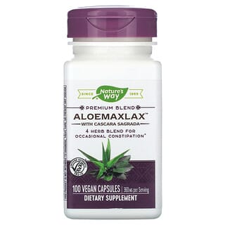 AloeMaxLax for Occasional Constipation Relief - 100 Vegan Capsules