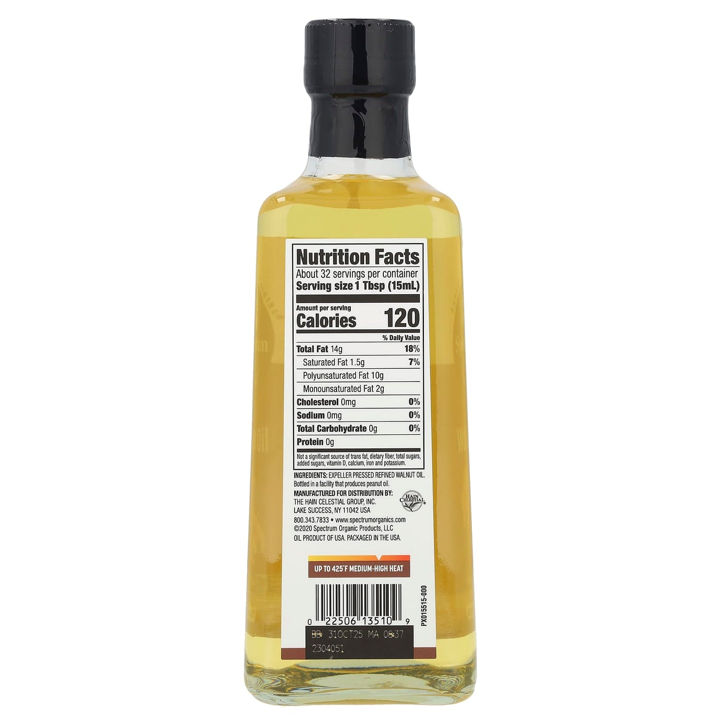 Spectrum Culinary, Walnut Oil, Expeller Pressed, Refined, 16 fl oz (473 ml) - Image 2