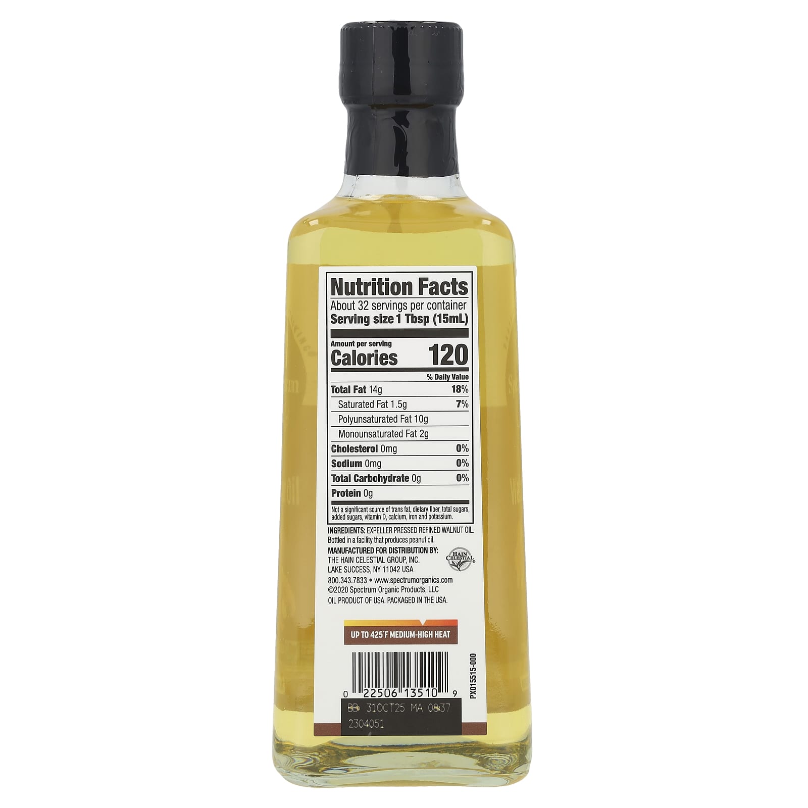 Spectrum Culinary, Walnut Oil, Expeller Pressed, Refined, 16 fl oz (473 ml) - Image 2