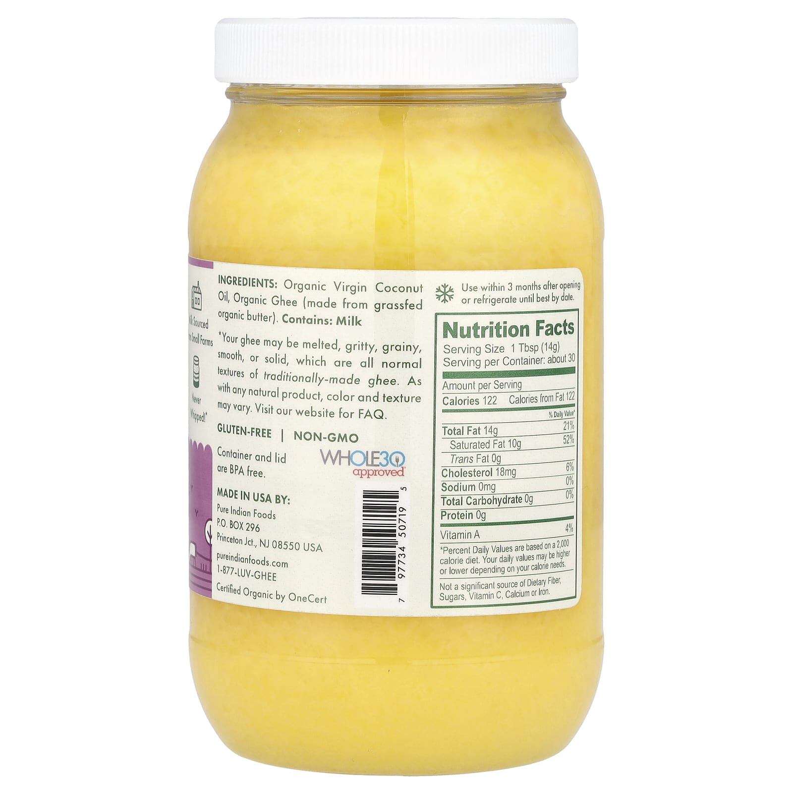 Pure Indian Foods, Organic Virgin PrimalFat Coconut Ghee, 15 oz (425 g) - Image 2