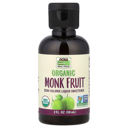 NOW Foods, Real Food, Organic Monk Fruit, Liquid Sweetener, 2 fl oz (59 ml) - Image 1