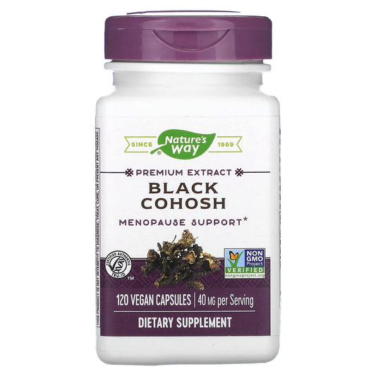 Nature's Way, Black Cohosh, Premium Extract, 40 mg, 120 Vegan Capsules - Image 1
