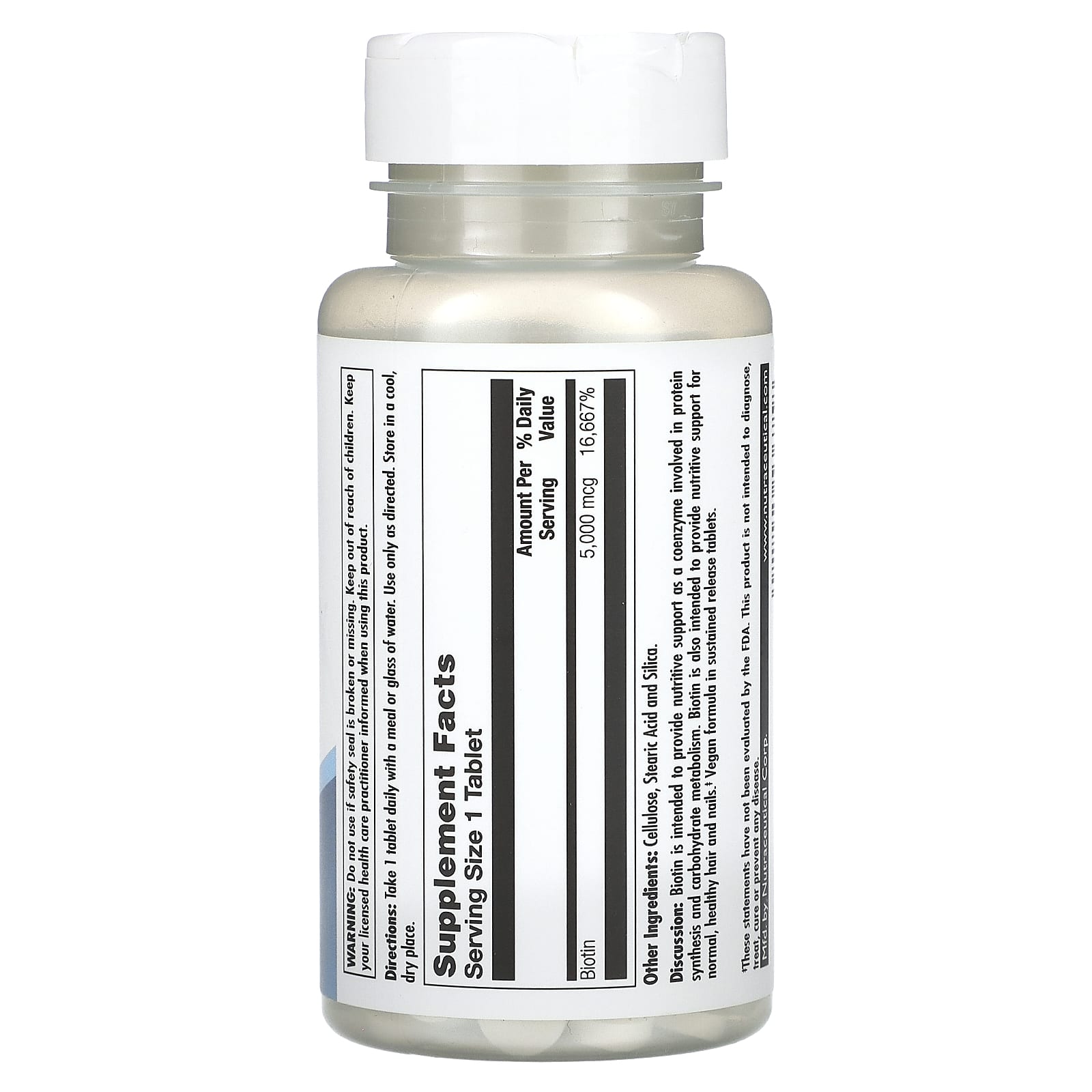 KAL, Biotin, Sustained Release, 5,000 mcg, 60 Tablets - Image 2