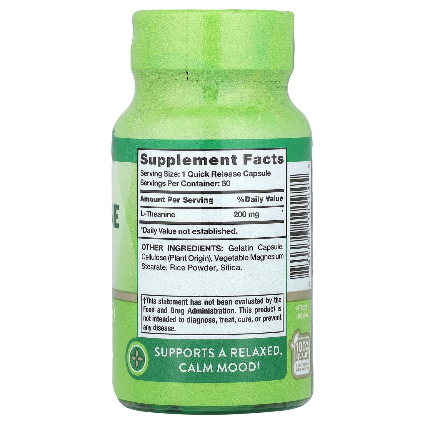 Nature's Truth, Double Strength L-Theanine, 200 mg, 60 Quick Release Capsules - Image 2
