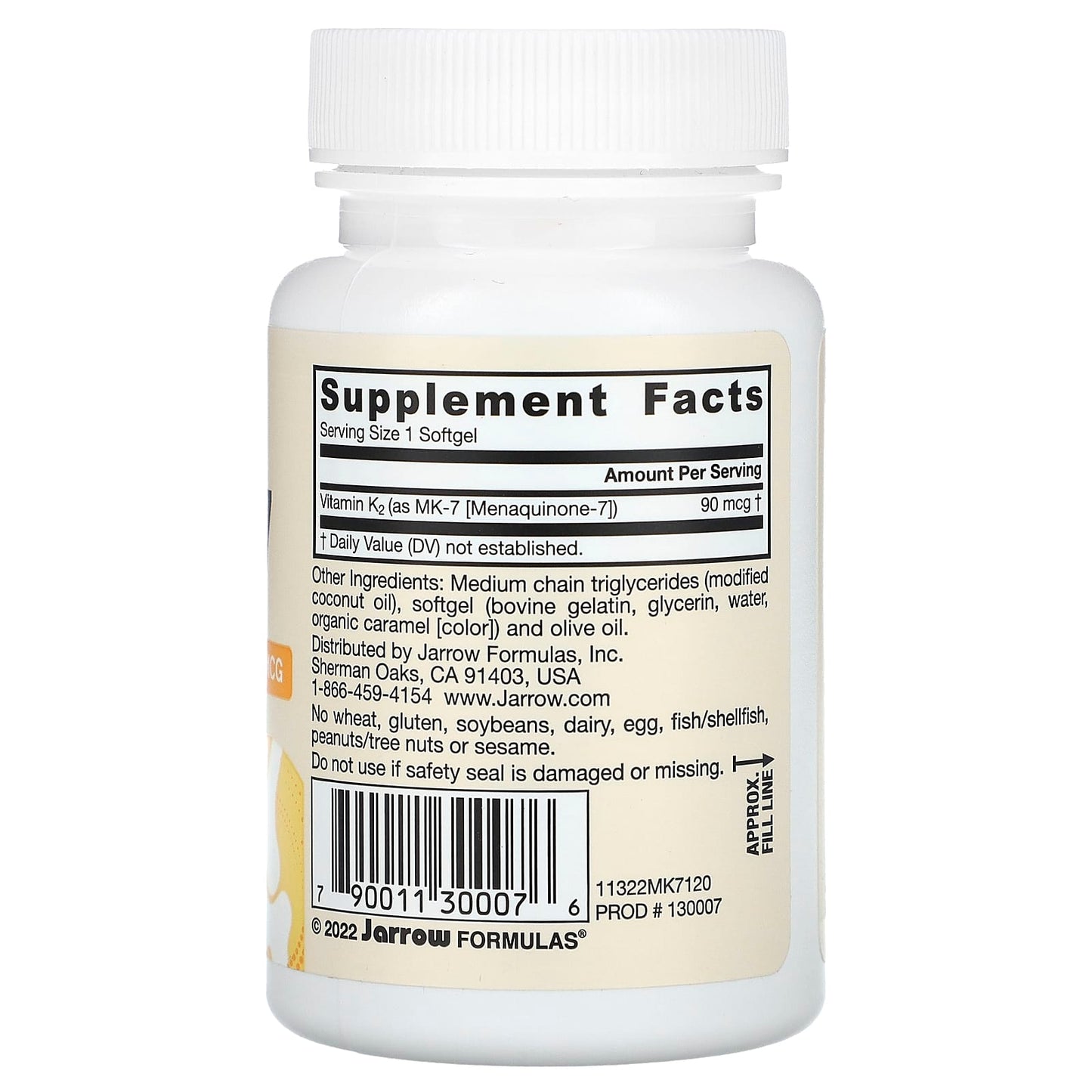 Jarrow Formulas MK-7 Vitamin K2, 90 mcg, 120 Softgels for Bone & Joint Health - Image 2