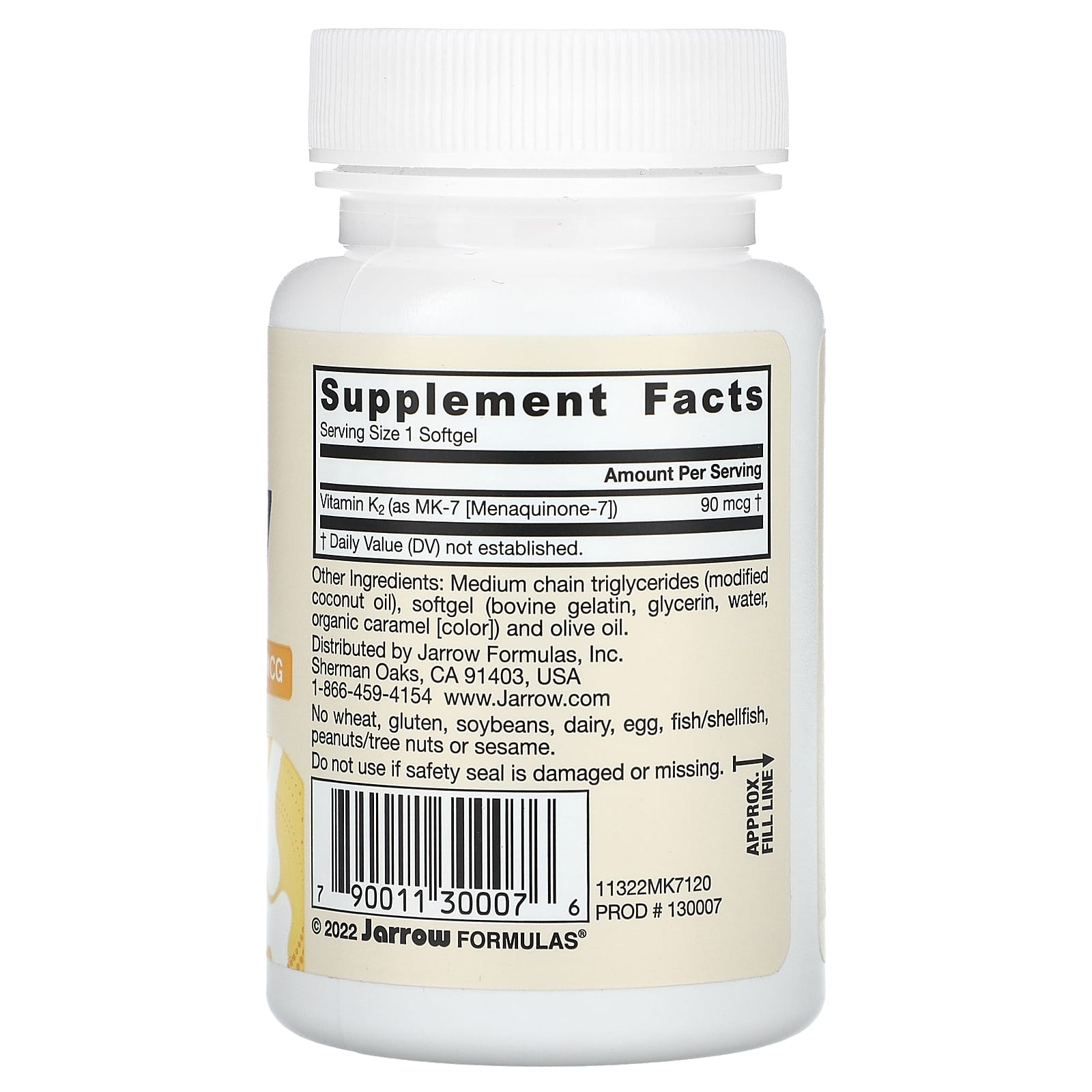 Jarrow Formulas MK-7 Vitamin K2, 90 mcg, 120 Softgels for Bone & Joint Health - Image 2