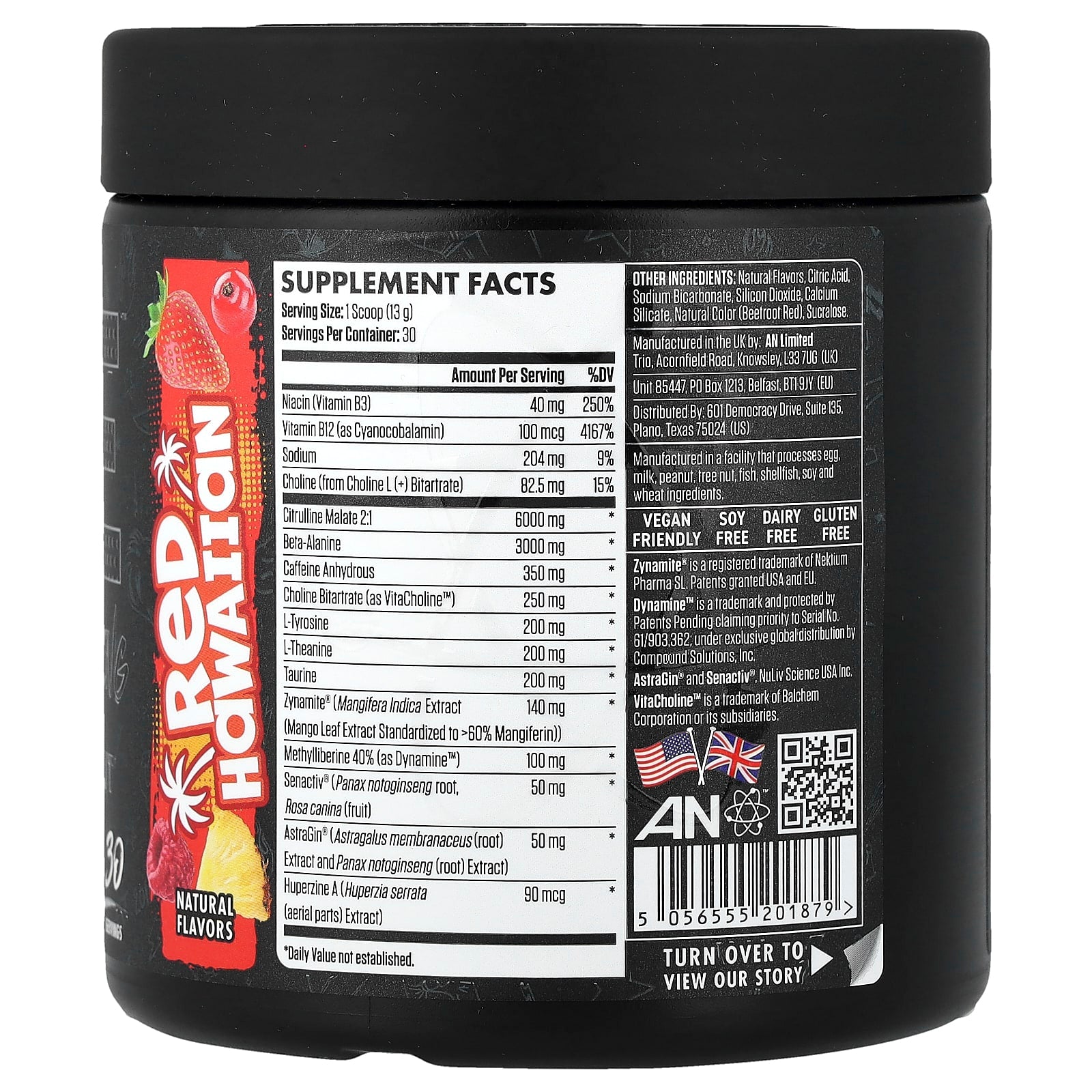 Red Hawaiian Preworkout by ABE - 13.75 oz, Energy & Focus - Image 2