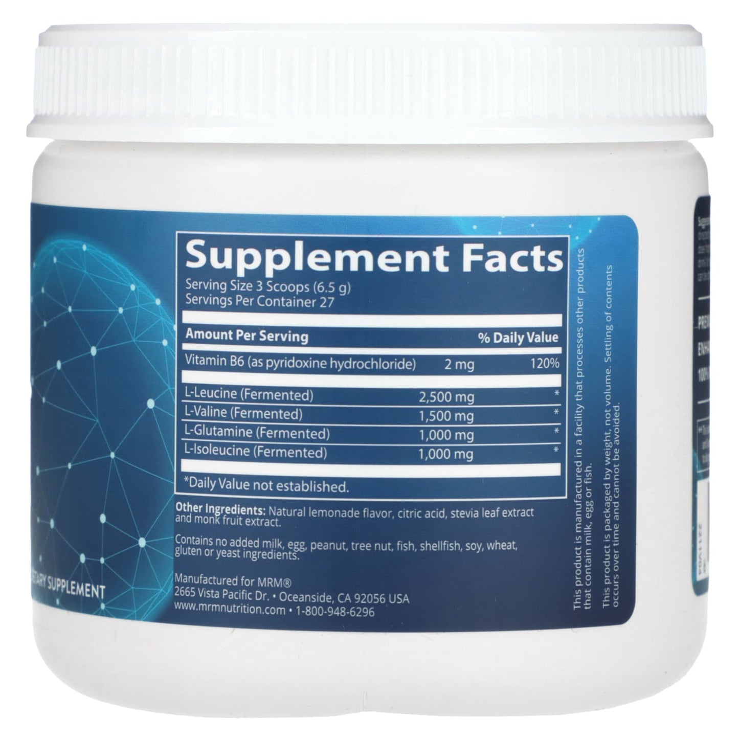 MRM Nutrition, BCAA+G, Muscle Recovery, Lemonade, 6.35 oz (180 g) - Image 2