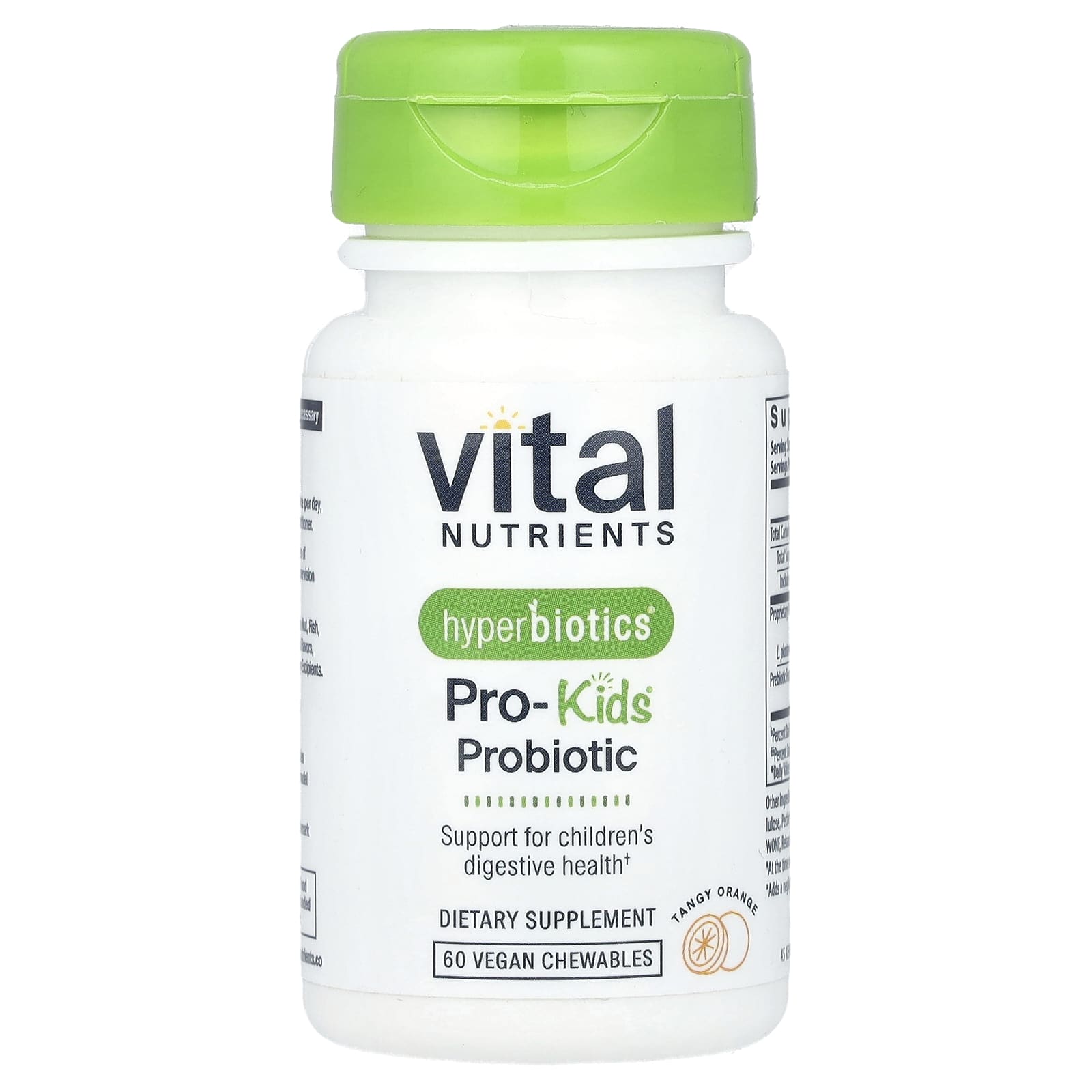 Vital Nutrients, Hyperbiotics®, Pro-Kids® Probiotic, Tangy Orange, 60 Vegan Chewables - Image 1
