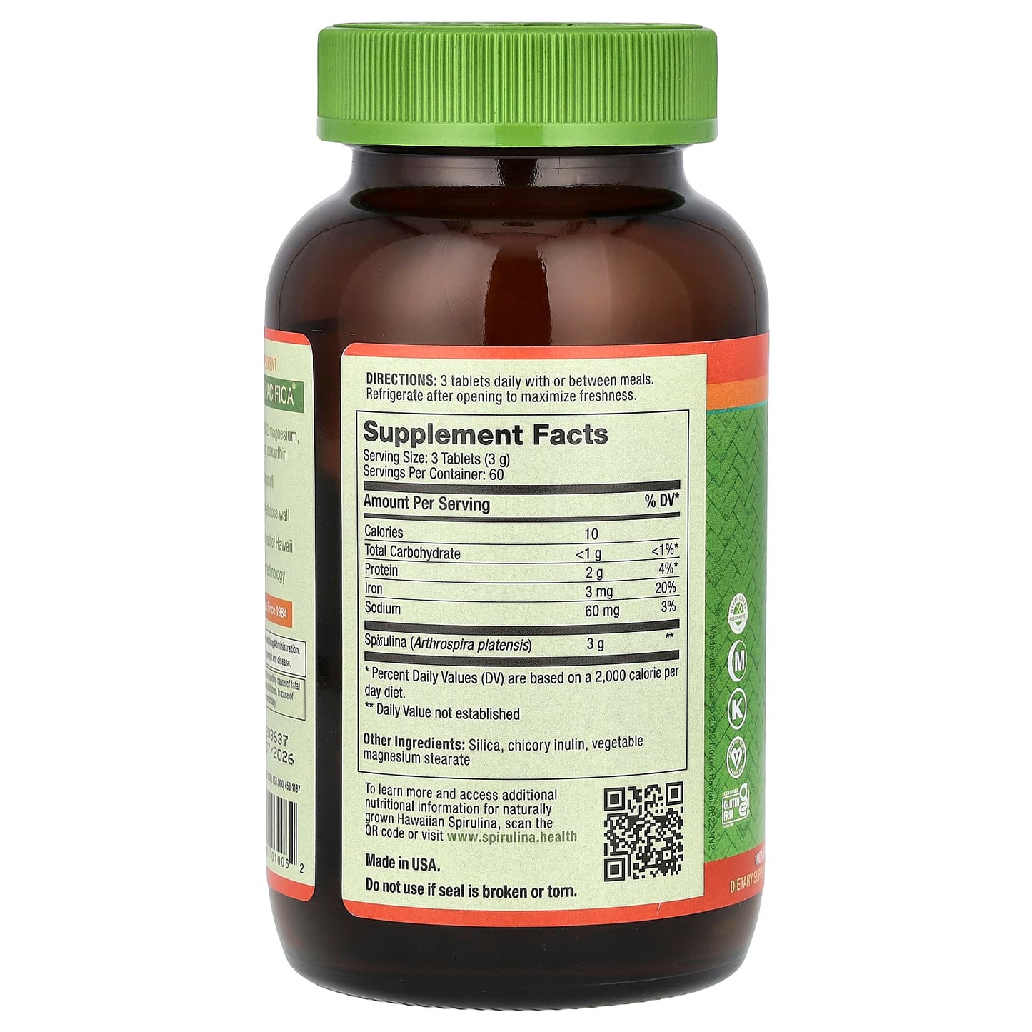 Nutrex Hawaii, Pure Hawaiian Spirulina®, 1,000 mg, 180 Tablets - Image 2