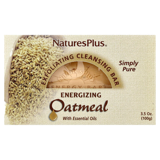 NaturesPlus, Oatmeal Exfoliating Cleansing Bar, 3.5 oz. (100 g) - Image 1