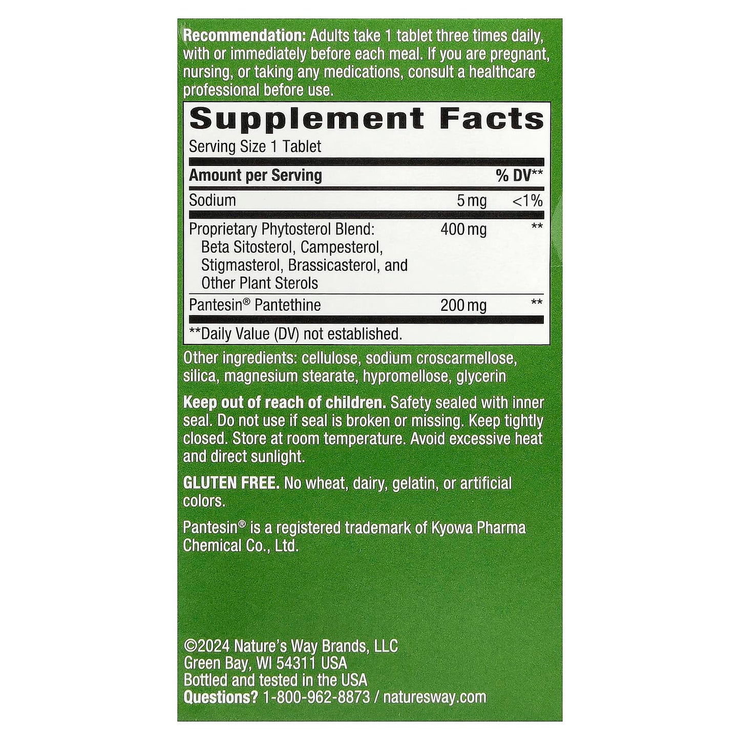 Nature's Way, Cholesterol Shield™, Phytosterol Blend , 90 Tablets - Image 2