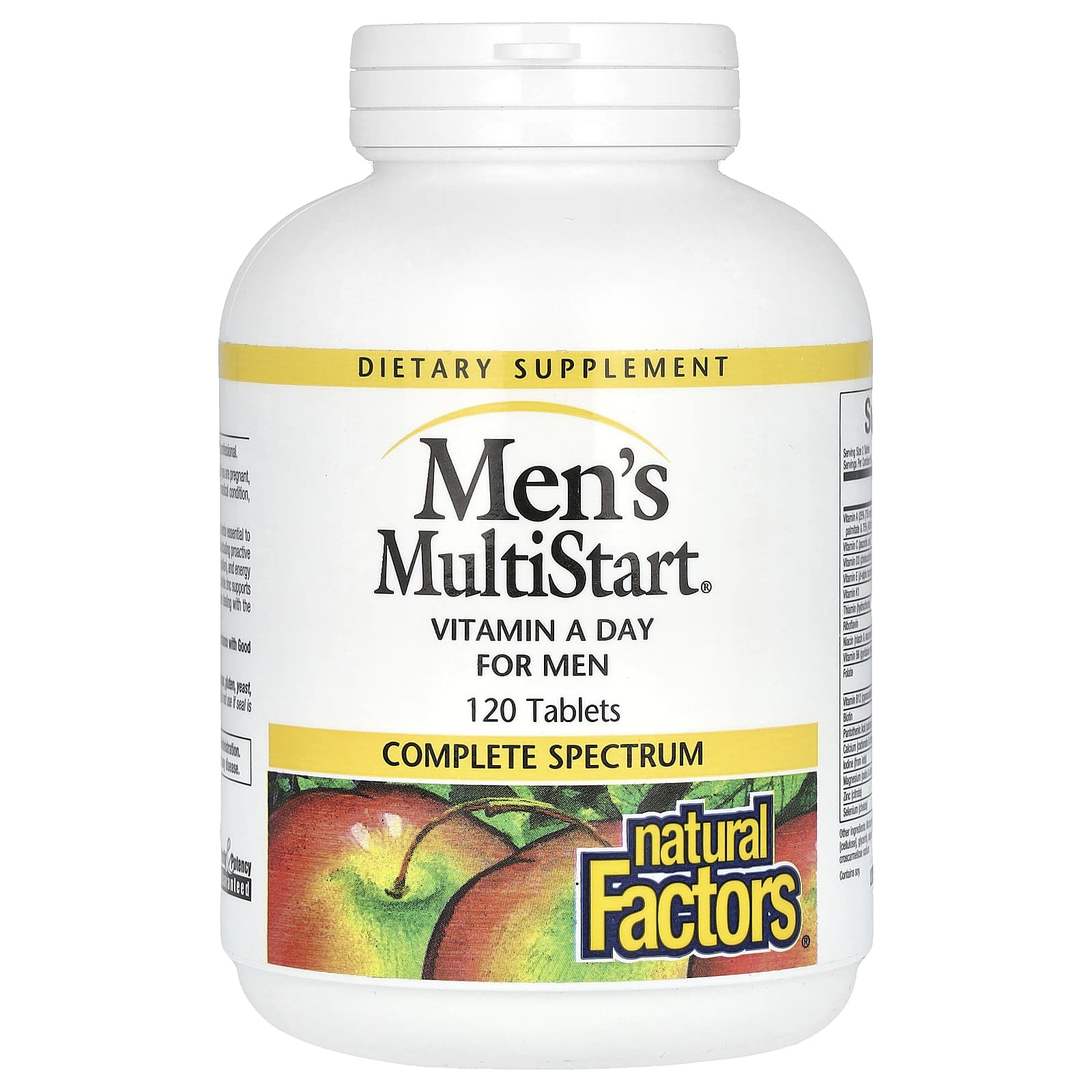 Natural Factors, Men's MultiStart, Vitamin A Day for Men, 120 Tablets - Image 1
