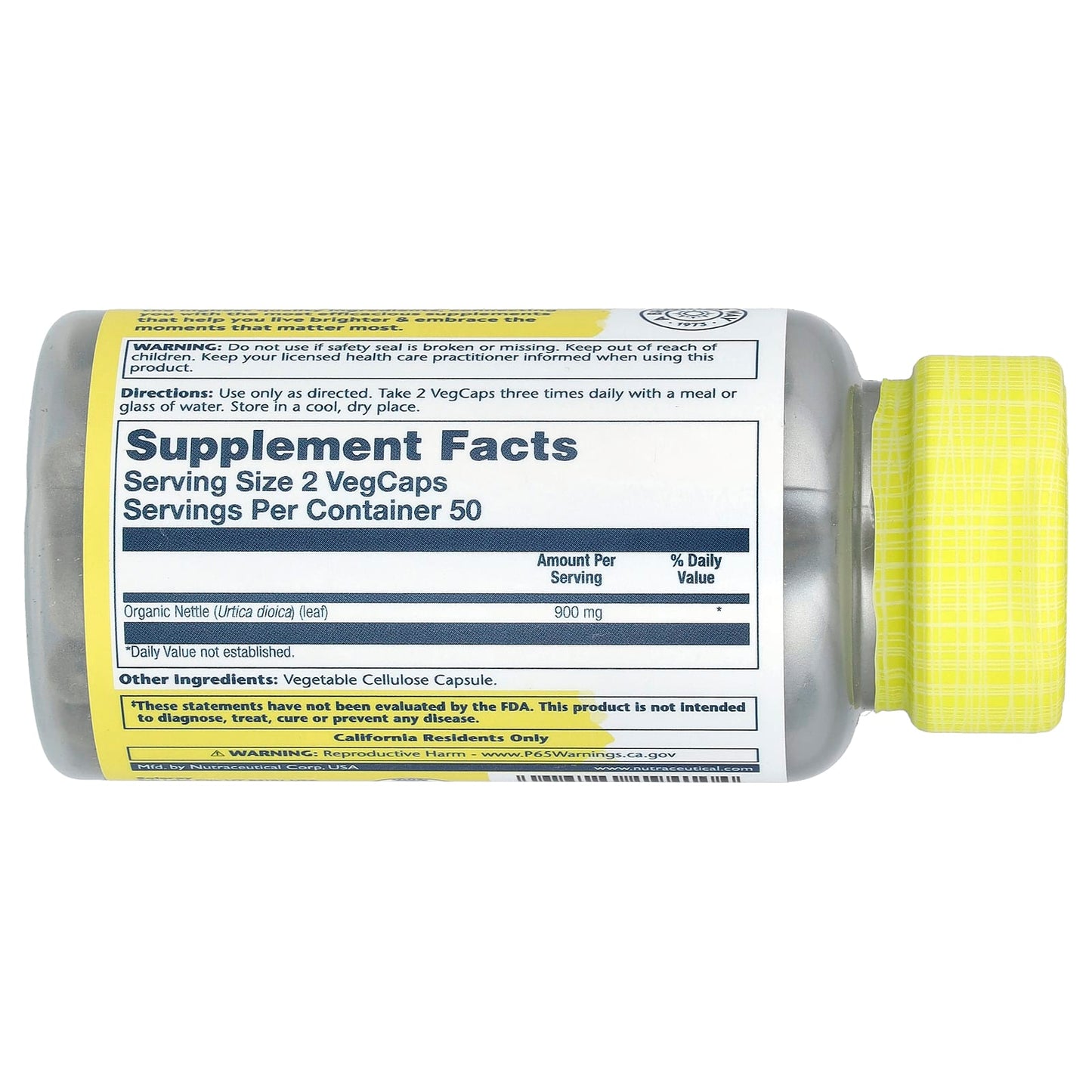 Solaray, Nettle, 100 VegCaps (450 mg Per Capsule) - Image 2