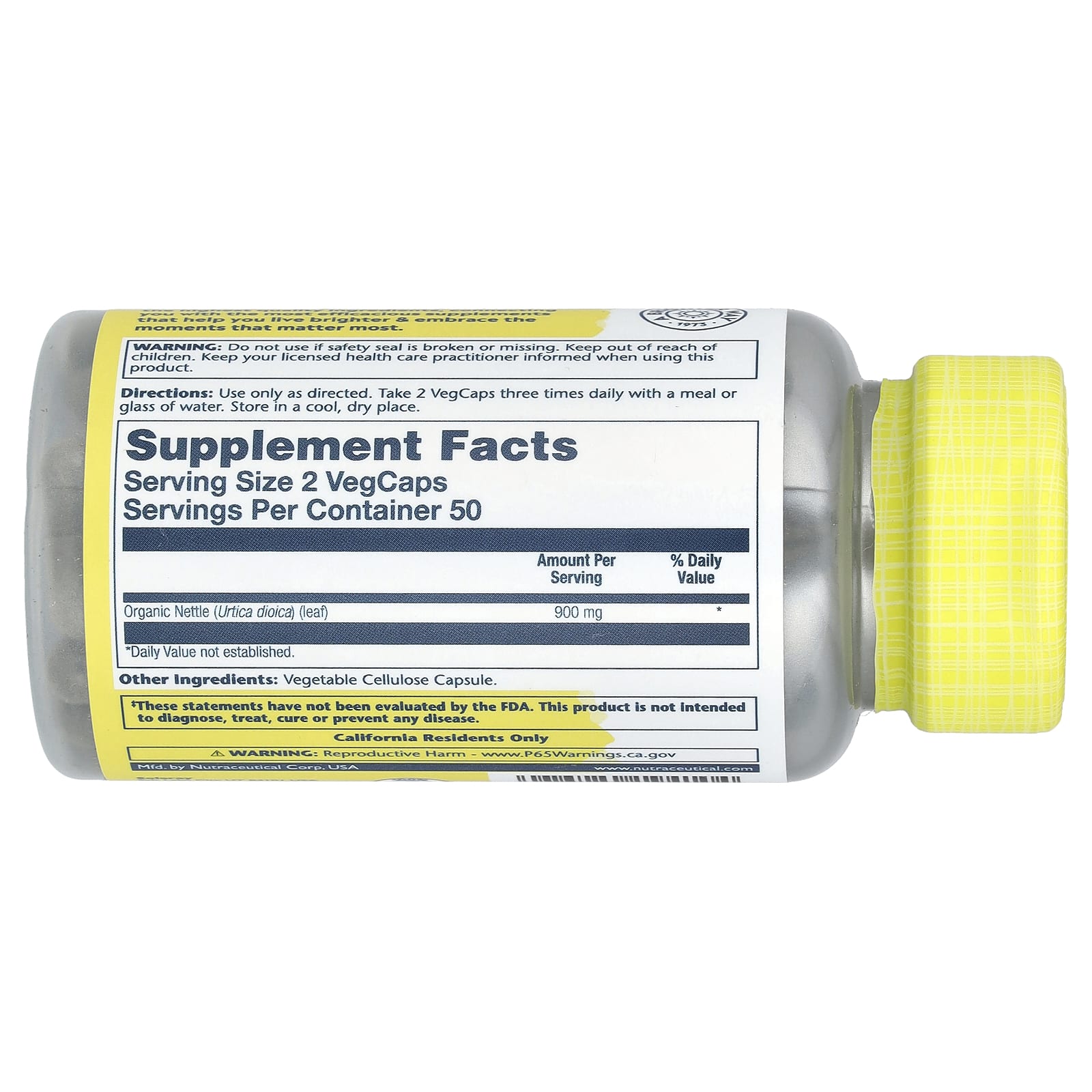 Solaray, Nettle, 100 VegCaps (450 mg Per Capsule) - Image 2