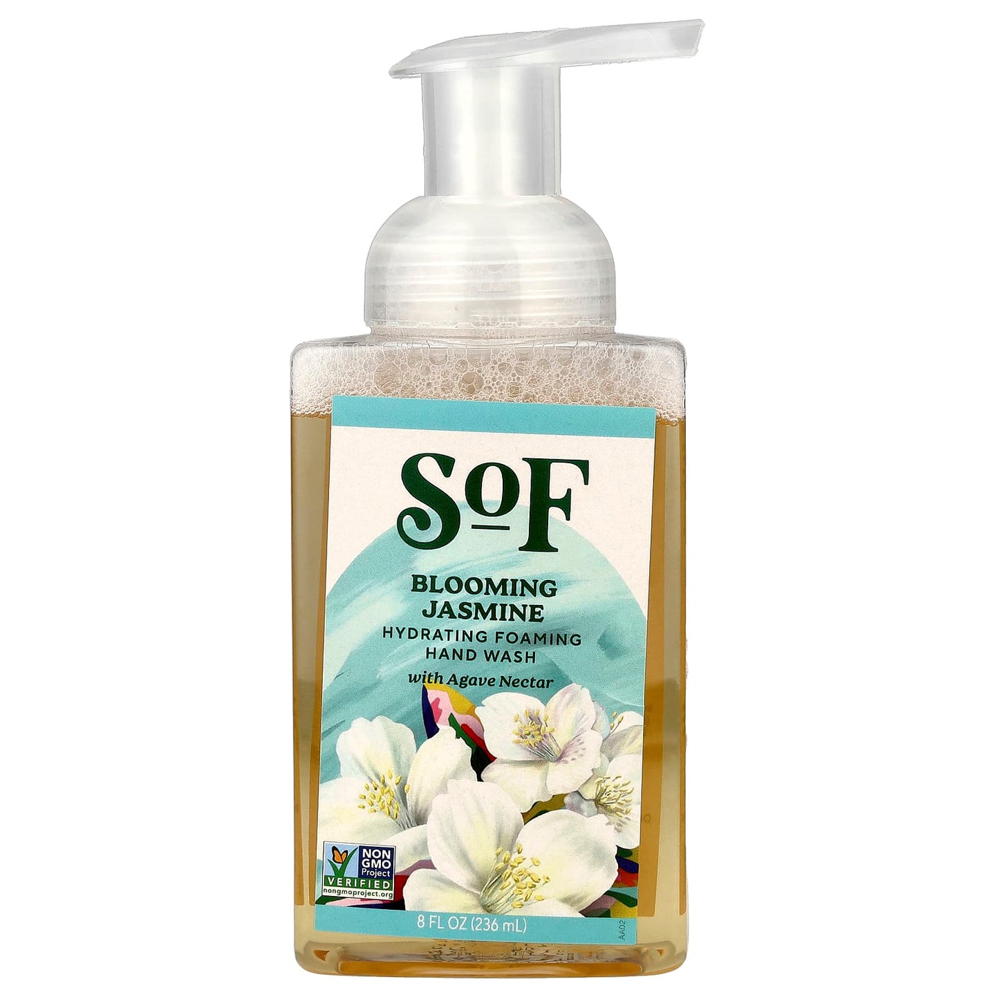 SoF, Hydrating Foaming Hand Wash with Agave Nectar, Blooming Jasmine, 8 fl oz (236 ml) - Image 1