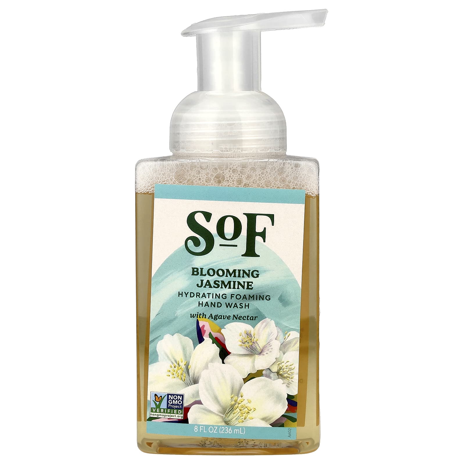 SoF, Hydrating Foaming Hand Wash with Agave Nectar, Blooming Jasmine, 8 fl oz (236 ml) - Image 1