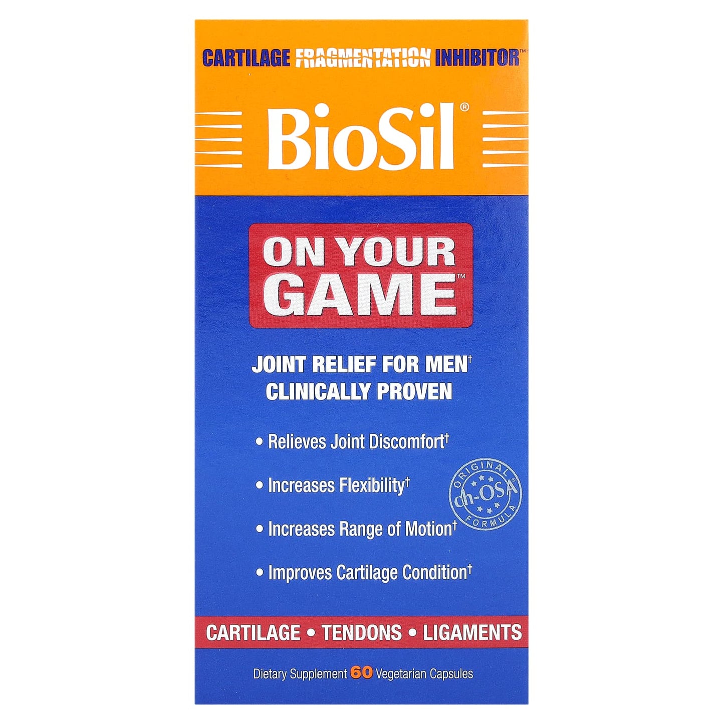 BioSil On Your Game Joint Relief for Men - 60 Capsules - Image 1