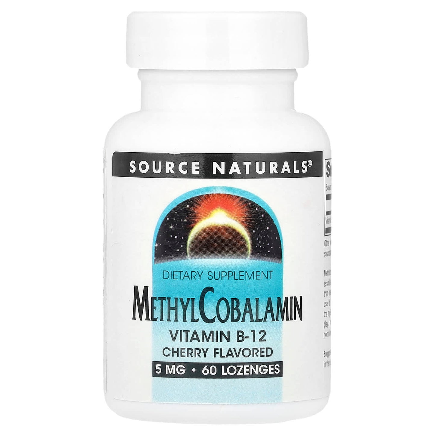 Source Naturals, MethylCobalamin Vitamin B12, Cherry, 5 mg, 60 Lozenges