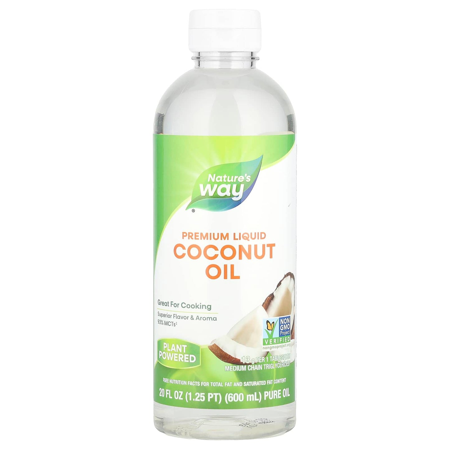 Nature's Way, Premium Liquid Coconut Oil, 20 fl oz (600 ml) - Image 1