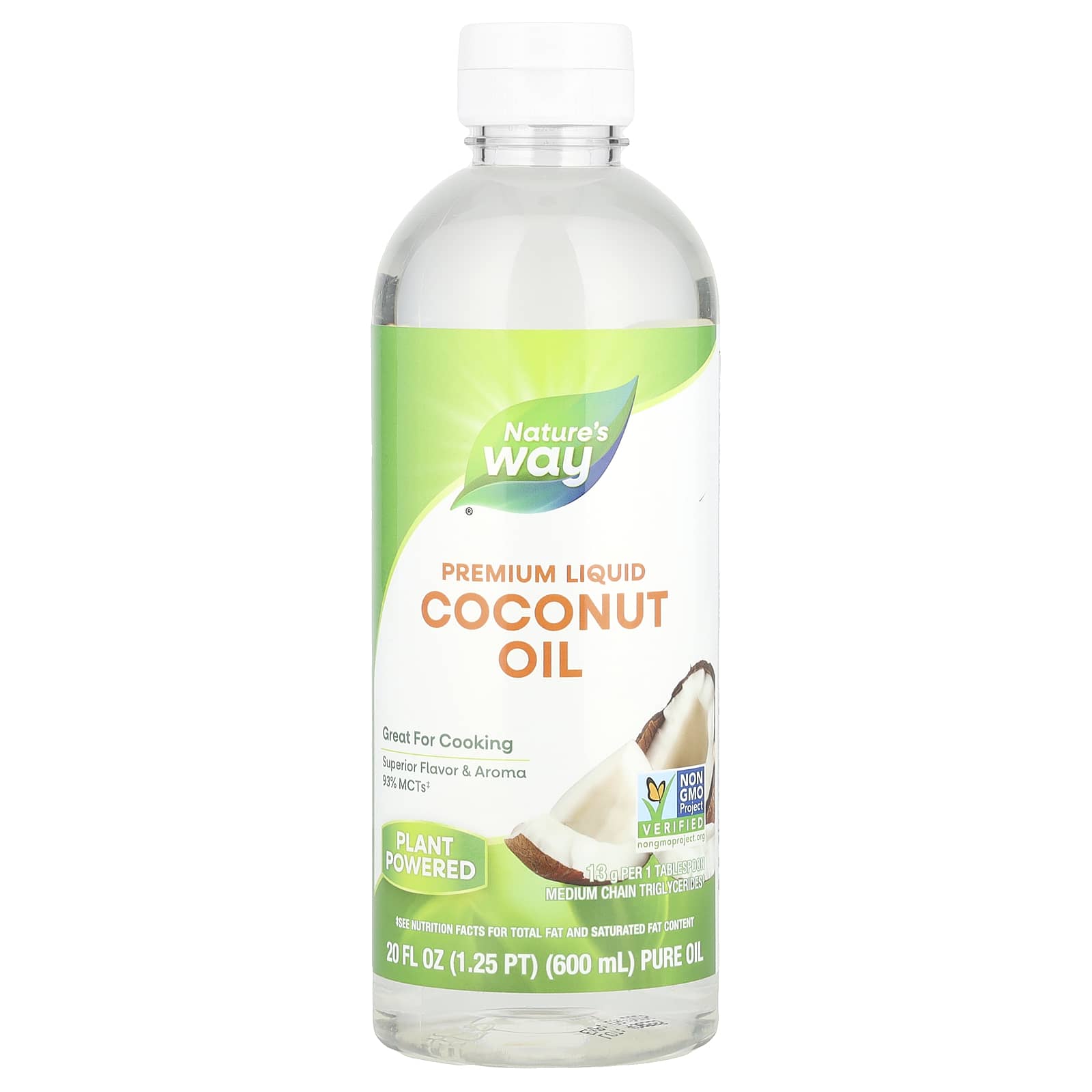 Nature's Way, Premium Liquid Coconut Oil, 20 fl oz (600 ml) - Image 1