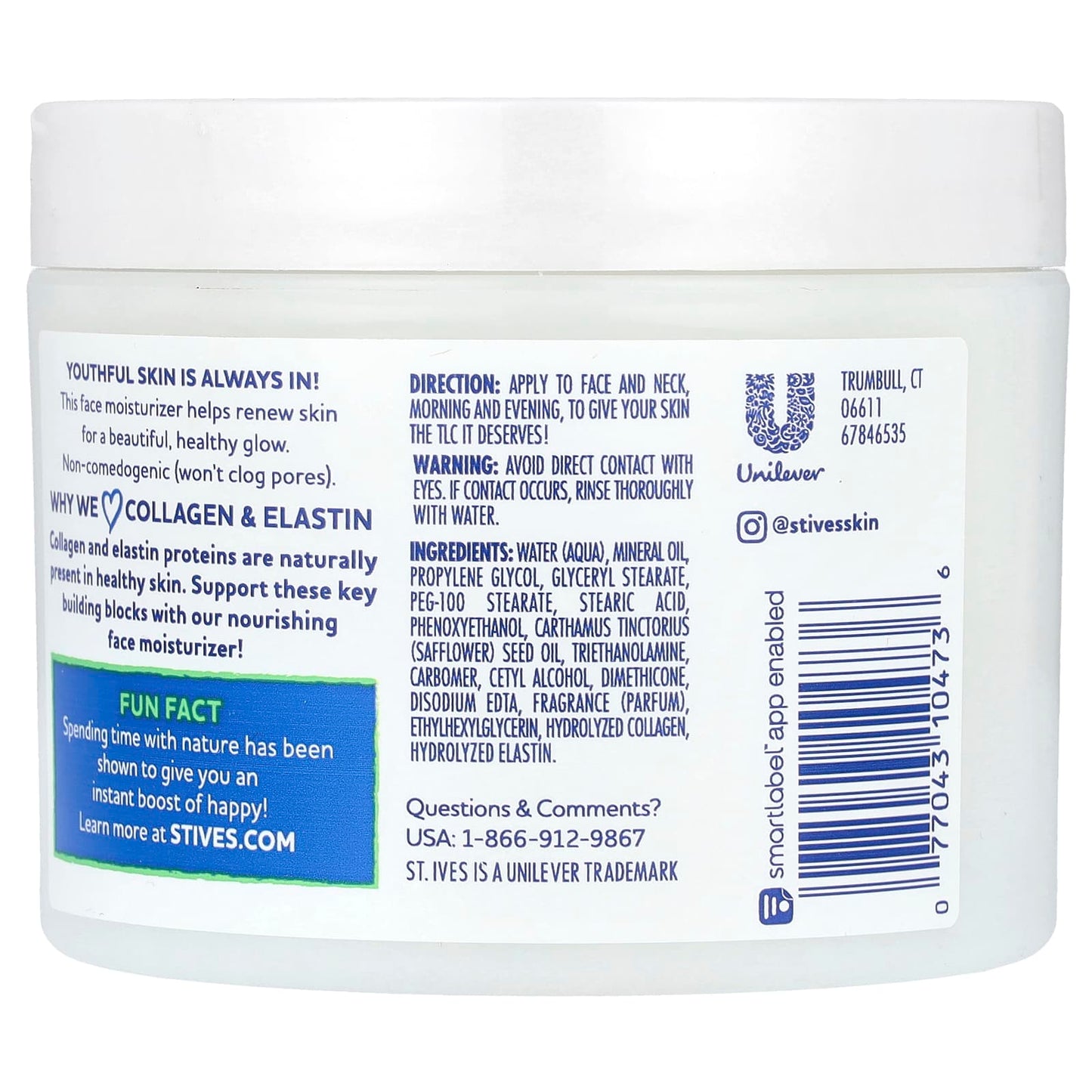 St. Ives, Renewing Moisturizer, Collagen & Elastin, 10 oz (283 g) - Image 2