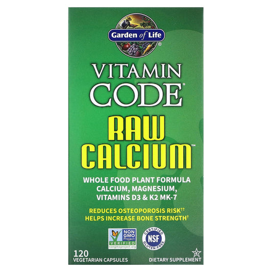 Boost Bone Health with Garden of Life RAW Calcium 120 Capsules - Image 1