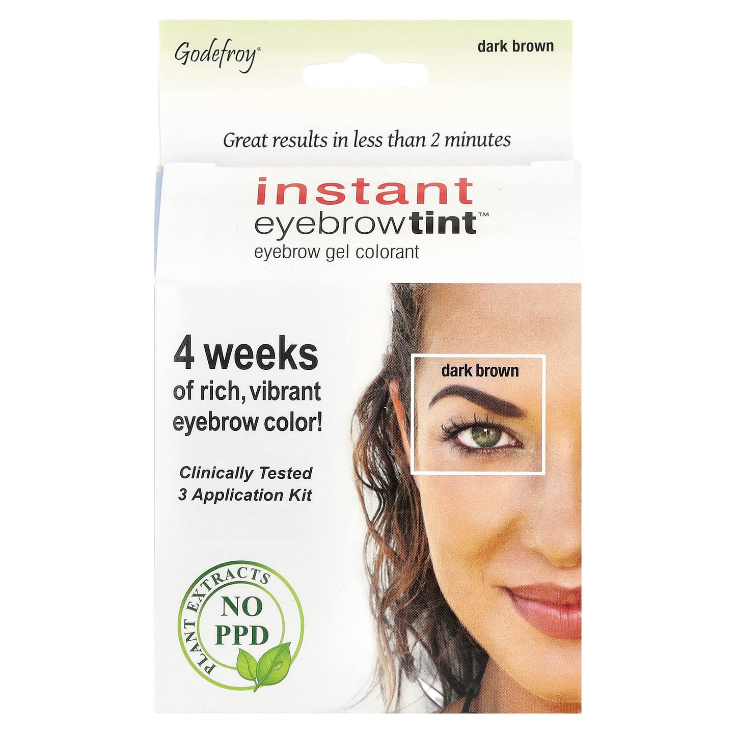 Godefroy Instant Eyebrow Tint Dark Brown 3-Kit - Image 1